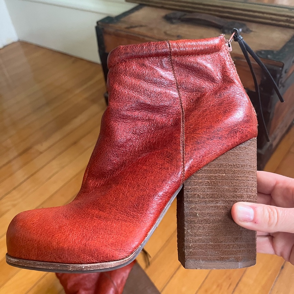 Red Leather Platform Booties Rumble Havana Last Jeffrey Campbell